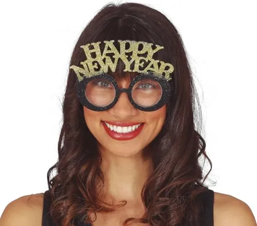 Guirca Happy New Year occhiali festa argento oro