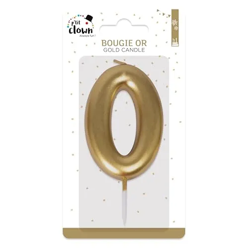 P'tit Clown 23930 candela compleanno oro numero 0