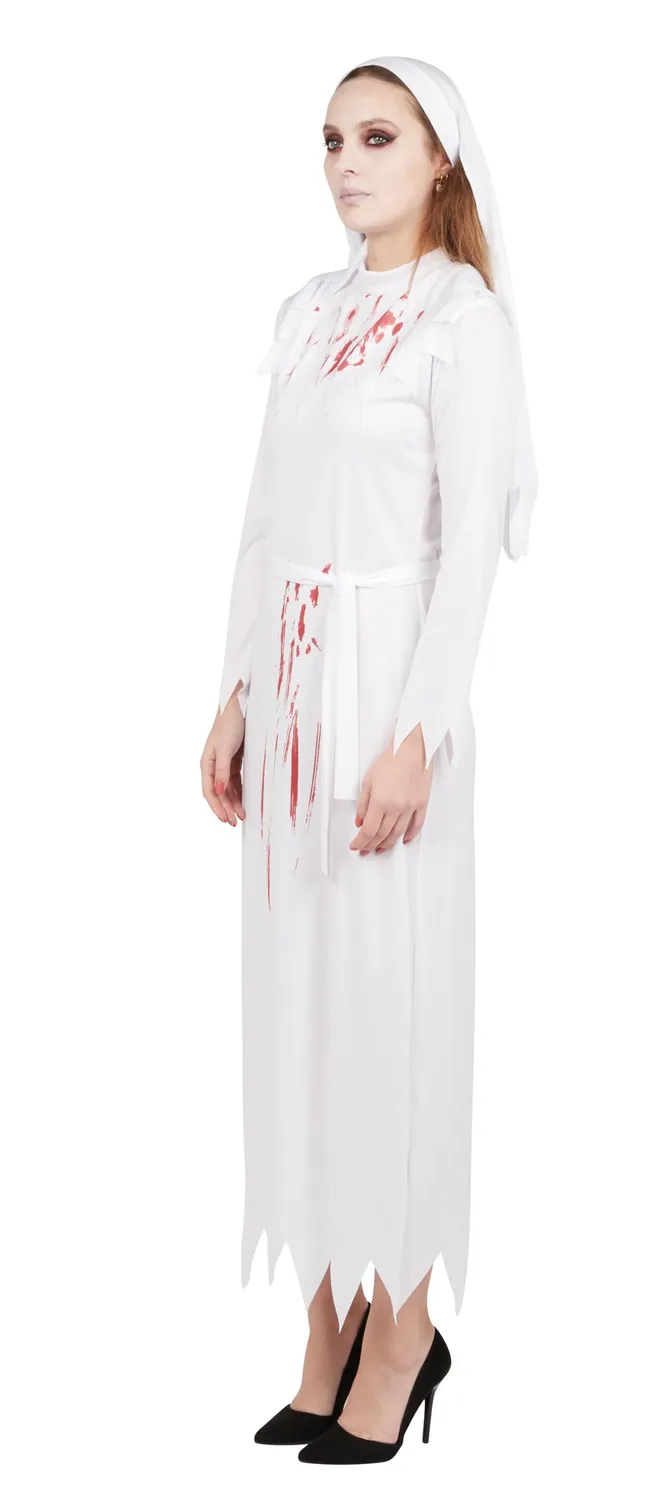 P'tit Clown Bloody Suora costume donna insanguinato Halloween