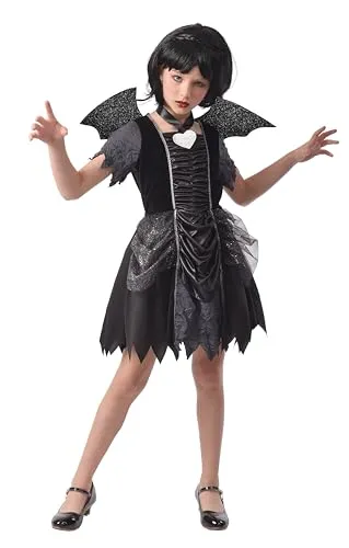 P'tit Clown costume pipistrello bambina 5-6 anni con ali