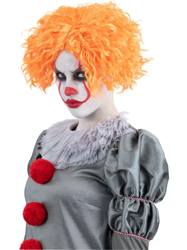 Smiffys IT Chapter 2 parrucca Pennywise donna arancione riccia