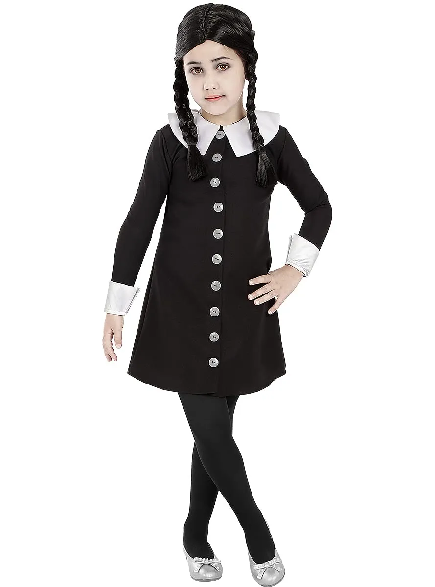 Funidelia Famiglia Addams Mercoledì parrucca bambina nera