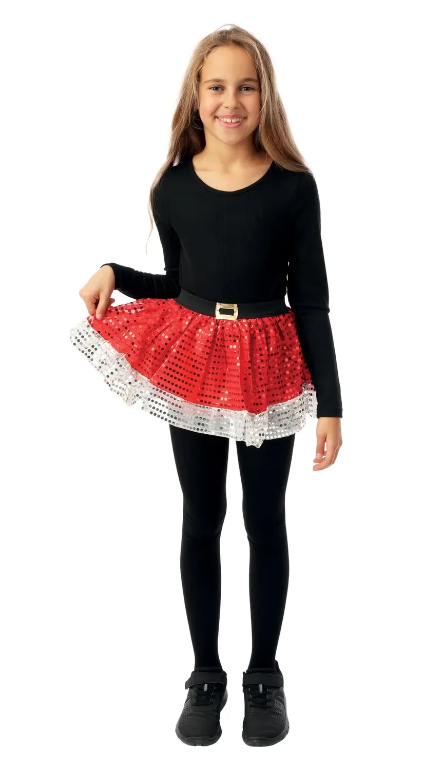 P'tit Clown Tutu Natale Rosso Paillettes Bimba Unica