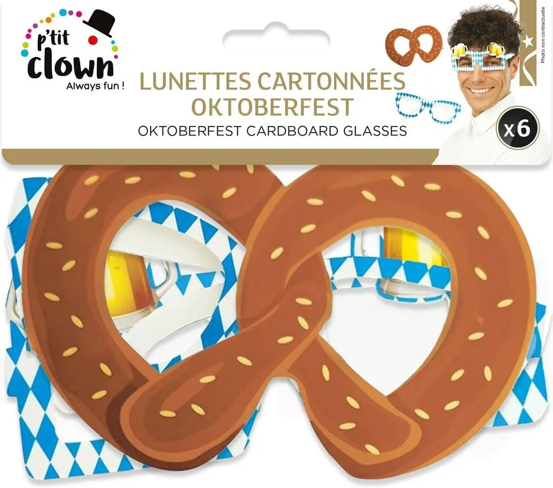 P'tit Clown 23846 occhiali Oktoberfest 6 pezzi