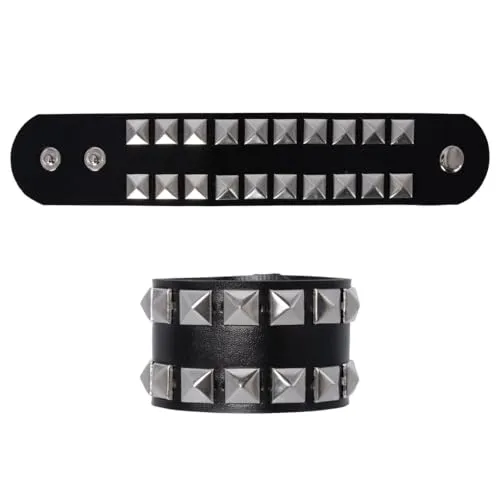 P'tit Clown 18420 braccialetto punk nero 5,5 cm