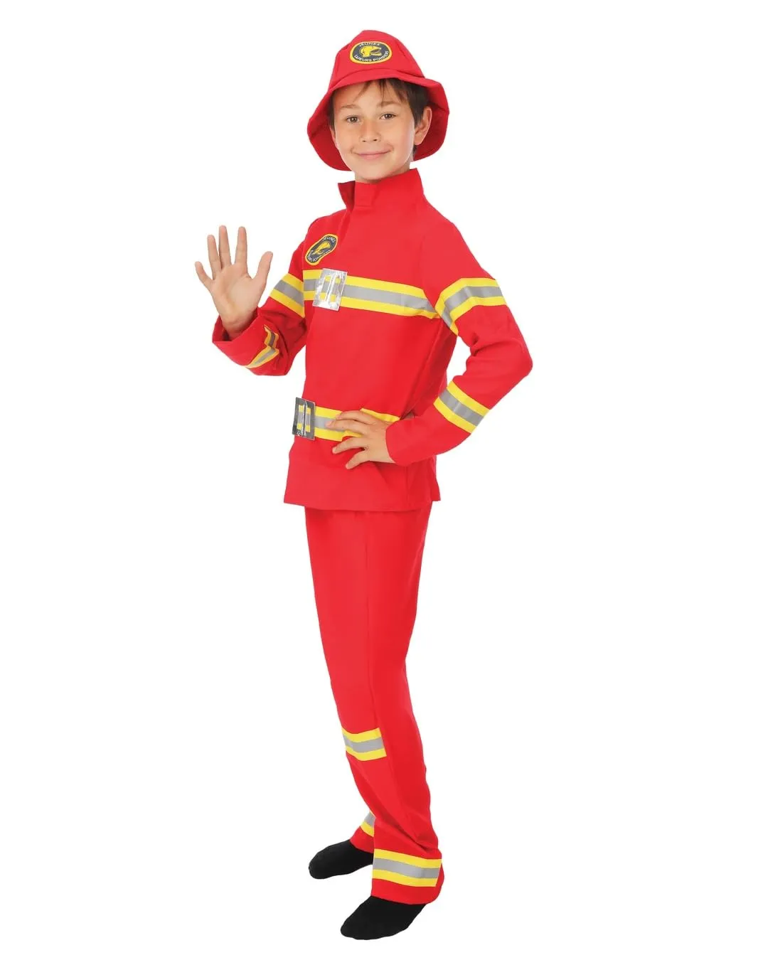 P'tit Clown Costume Pompiere bambino 3 pezzi unisex