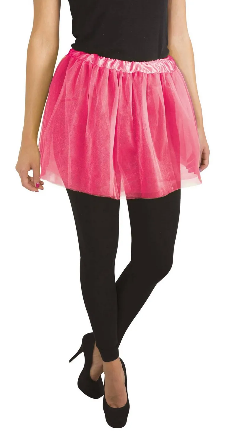 P'tit Clown tutù tulle adulto rosa fucsia 40 cm