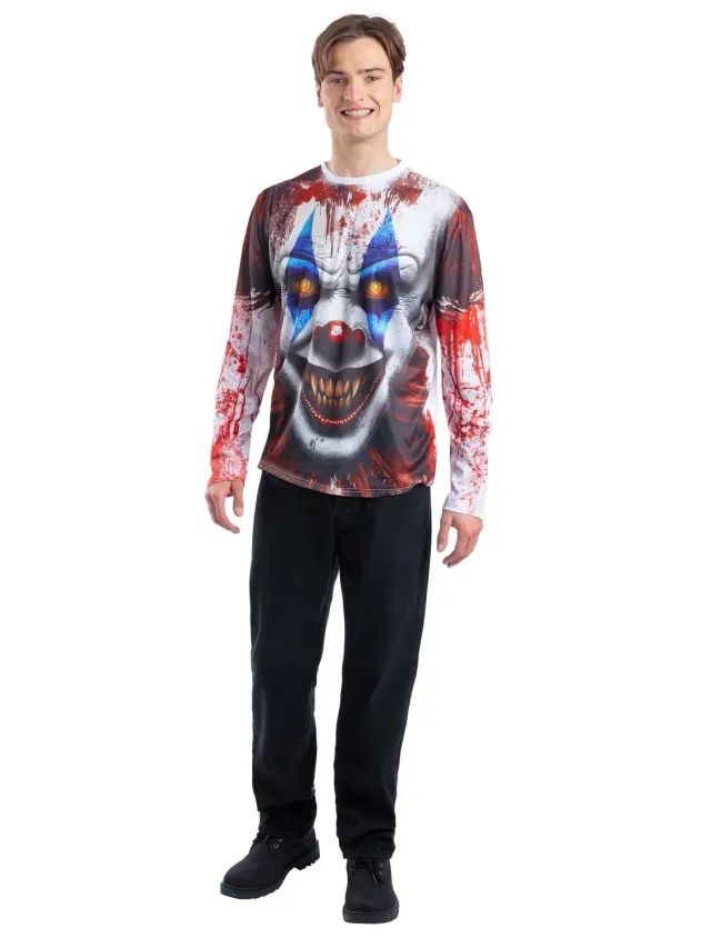 Smiffys Clown Top uomo horror taglia M