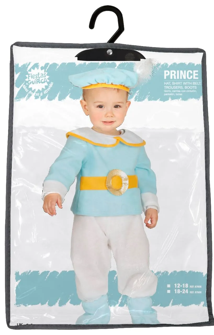 Guirca Costume Principe Bebè 12-18 Mesi blu 5 pezzi