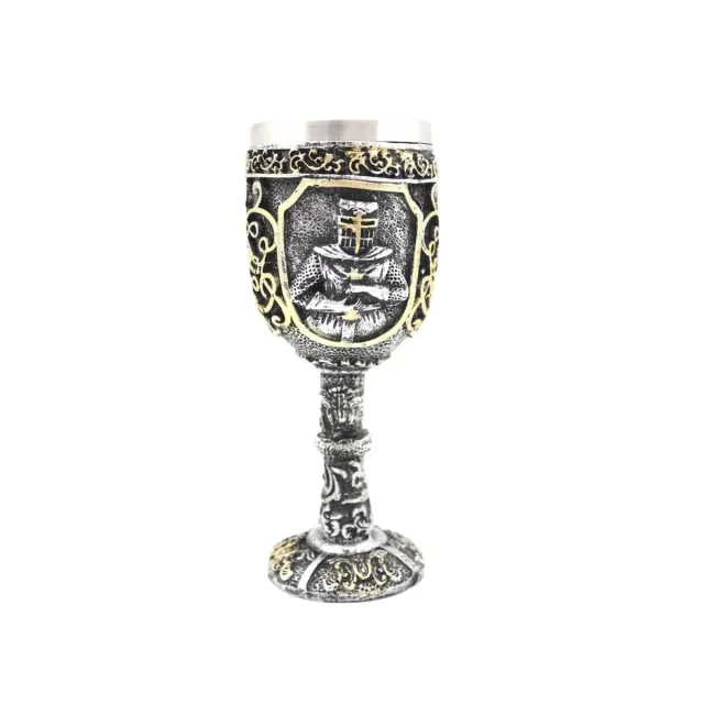 La Bottega di Merlino Calice Soldatino Templare Argento 19 cm