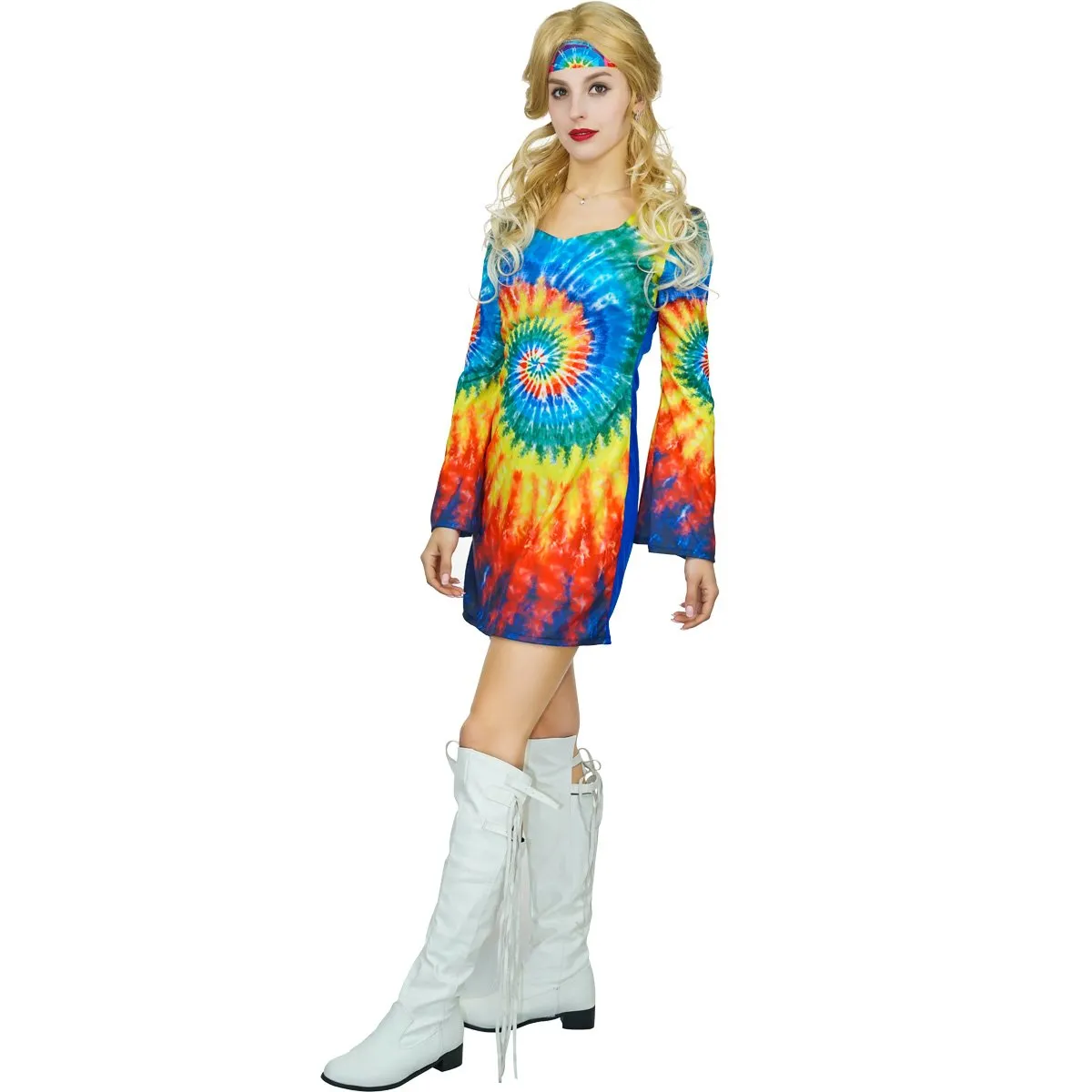 SEA HARE Hippy Arcobaleno Anni 60 70 costume donna taglia S