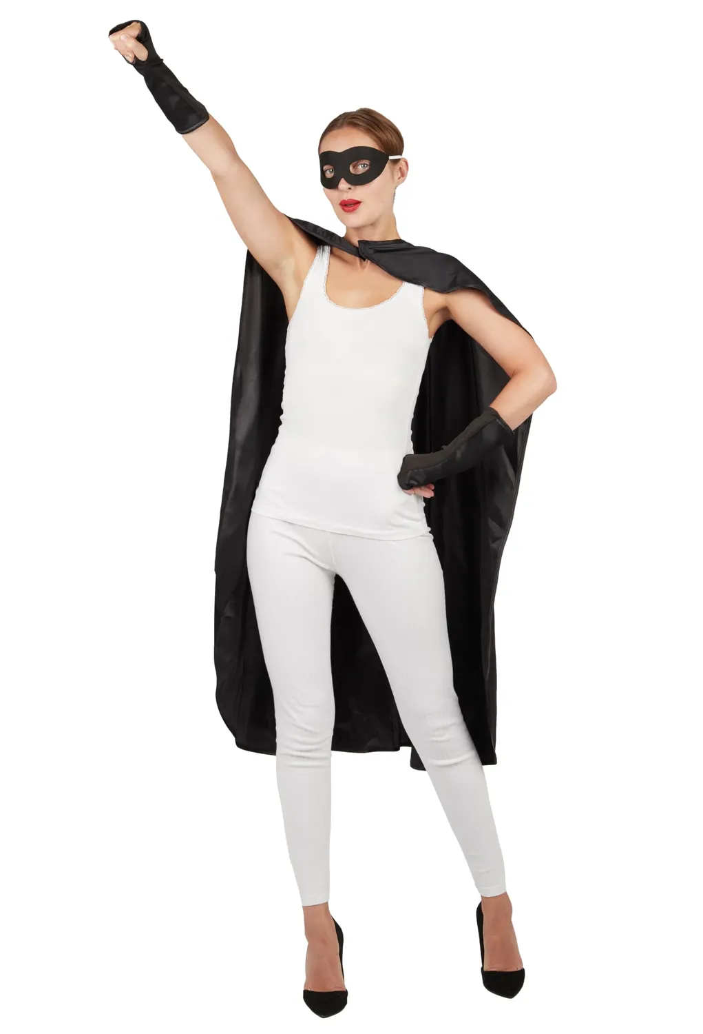 P'tit Clown kit supereroe adulto nero taglia unica