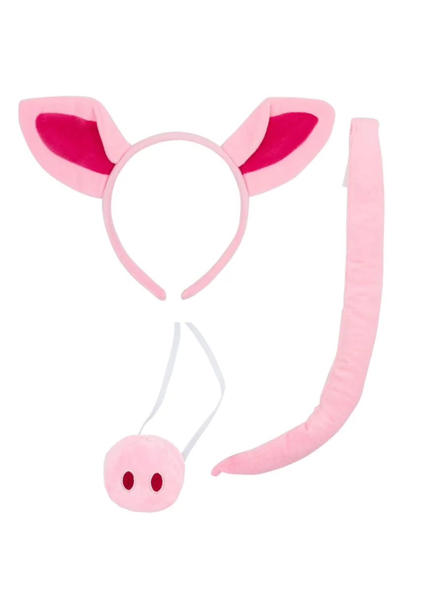 Funidelia maiale kit accessori adulto rosa
