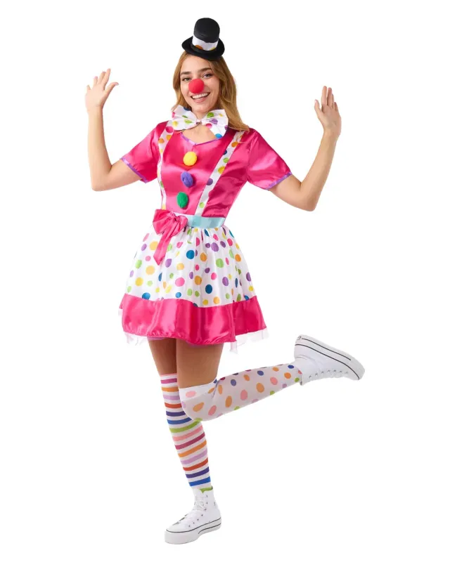 Funidelia Costume da Clown Donna Rosso S-M per Circo
