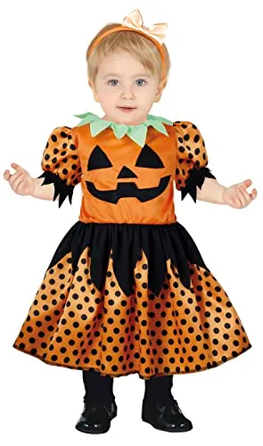 Guirca Costume Zucca Bambina 12-18 Mesi Abito Cerchietto