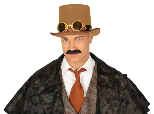 Guirca 13006 cilindro steampunk marrone taglia unica