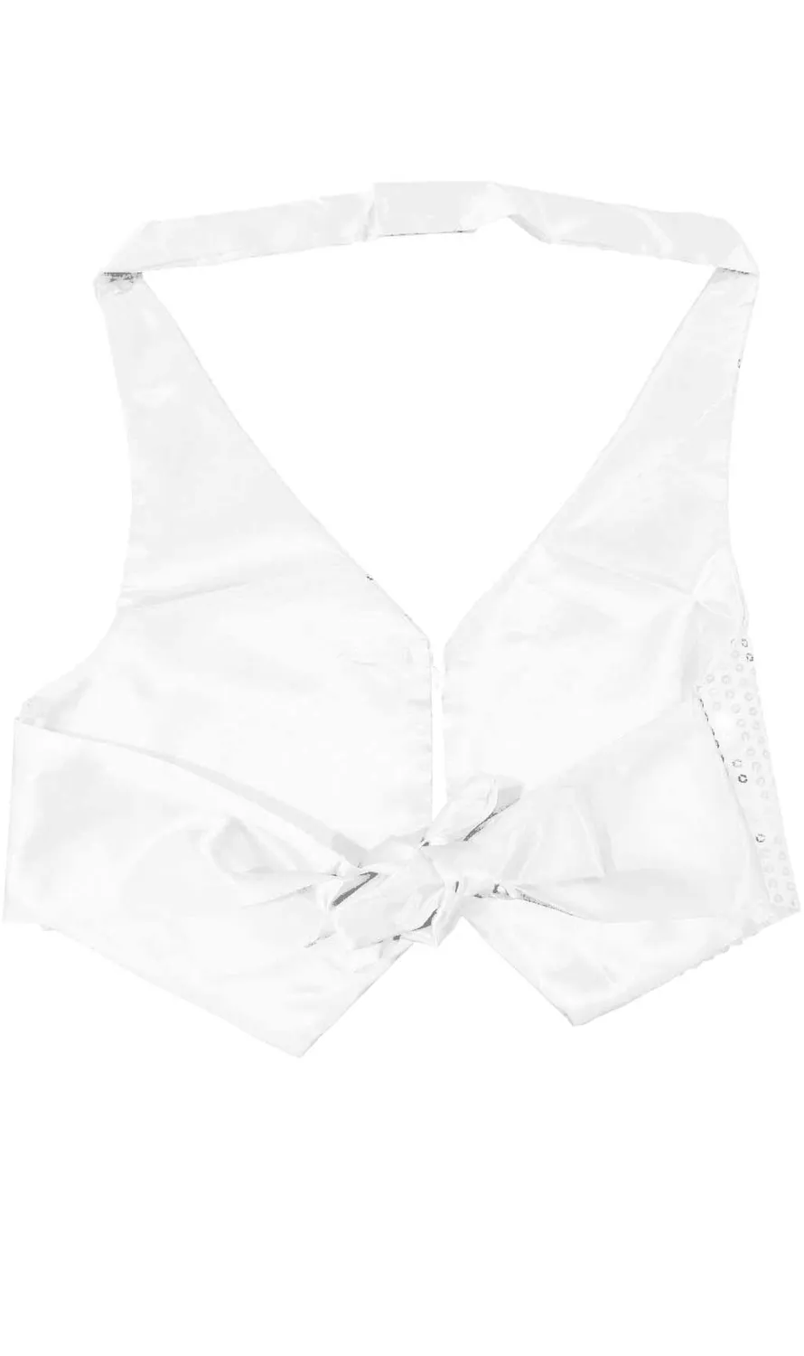 Guirca Gilet Paillettes Argento Donna Festa