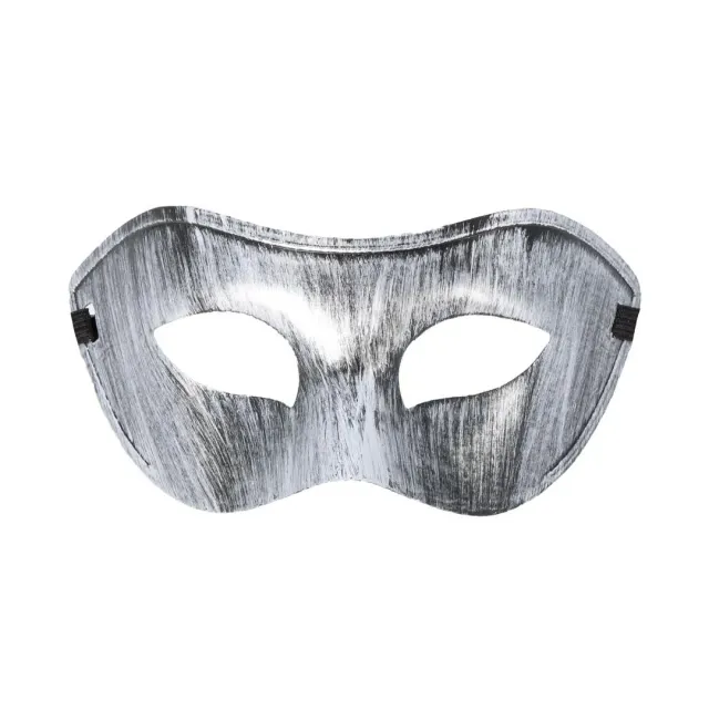 P'tit Clown 23384 maschera veneziana argento adulto