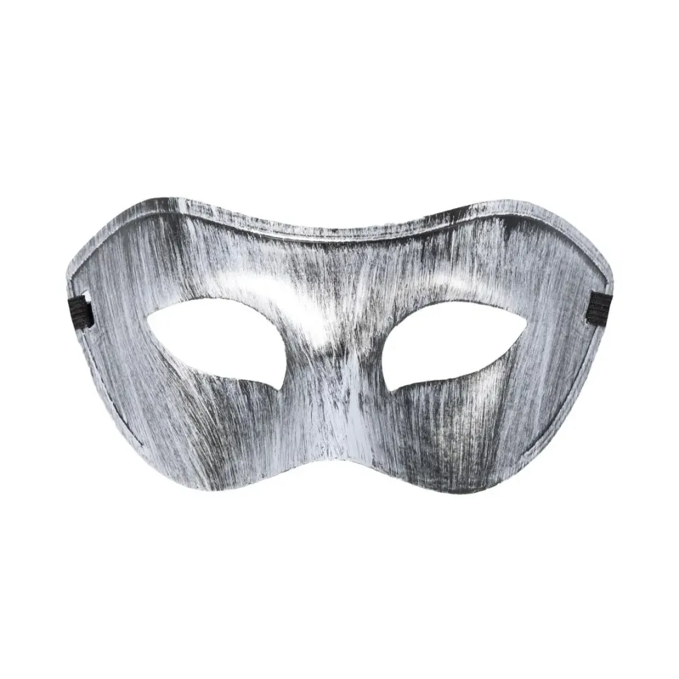 P'tit Clown 23384 maschera veneziana argento adulto