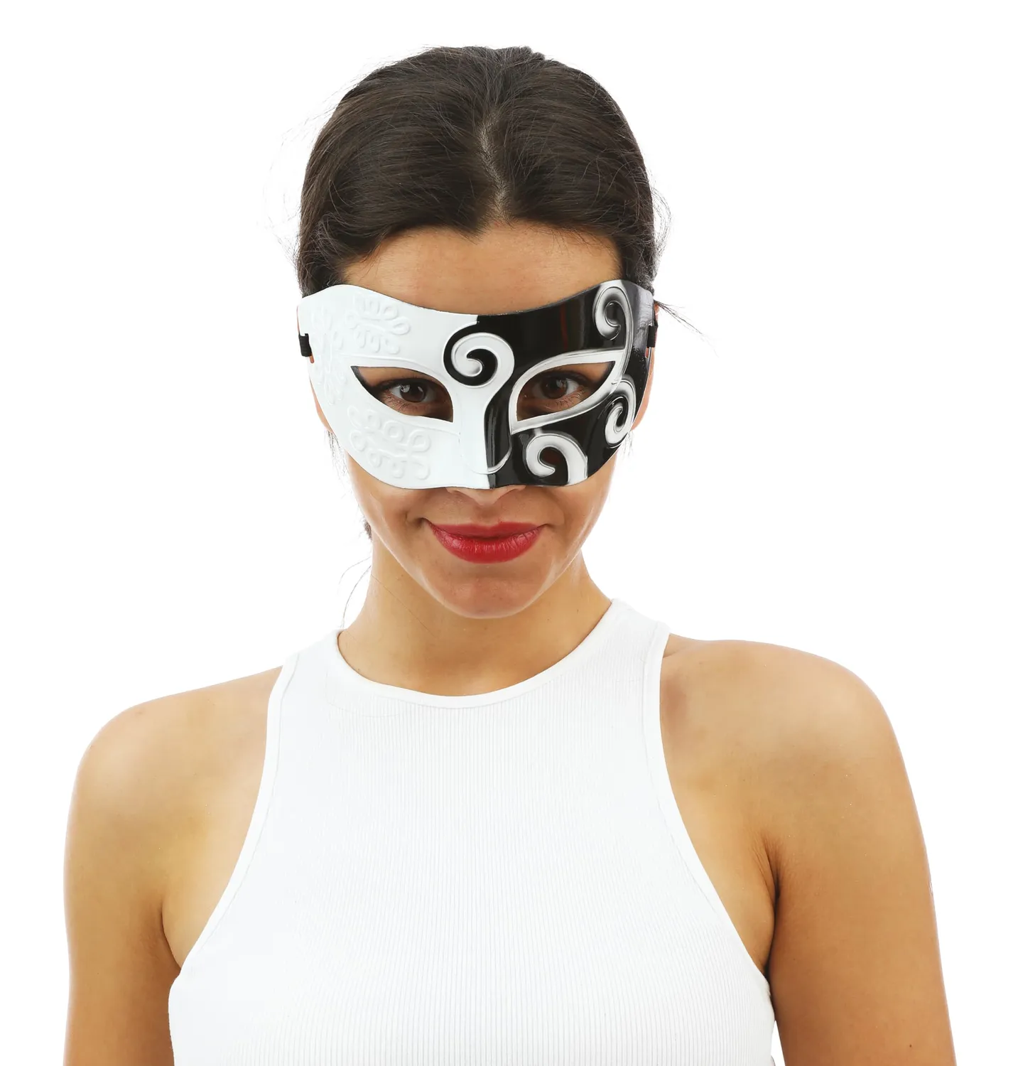 P'tit Clown 23388 lupo maschera veneziana nero bianco