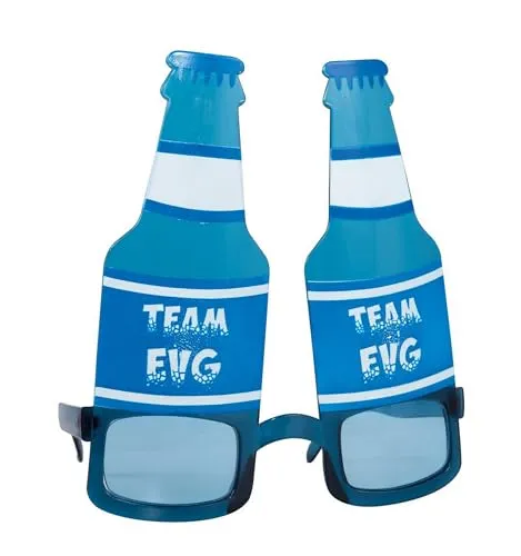 P'tit Clown Team EVG occhiali bottiglie birra blu