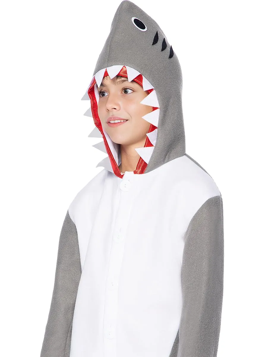 Funidelia Squalo Onesie costume bambino 7-9 anni grigio