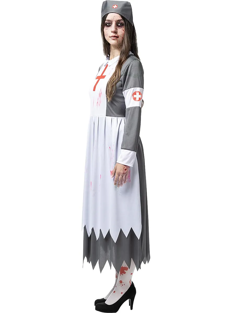 Funidelia costume suora zombie donna S grigio horror