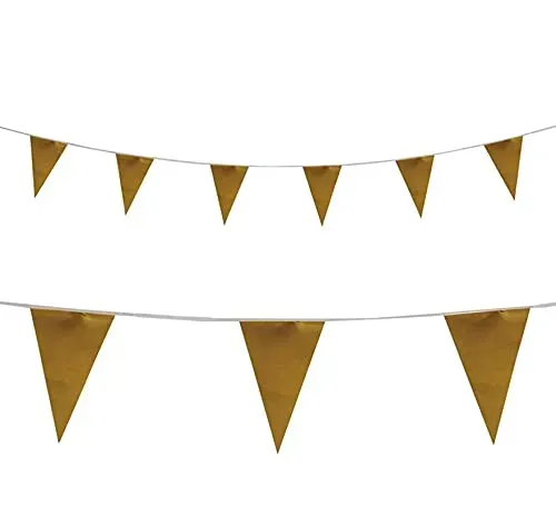 Fiestas Guirca ghirlanda bandierine oro 10 m 20x30 cm