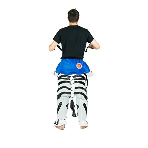 Bodysocks Zebra costume gonfiabile adulto cavalcabile