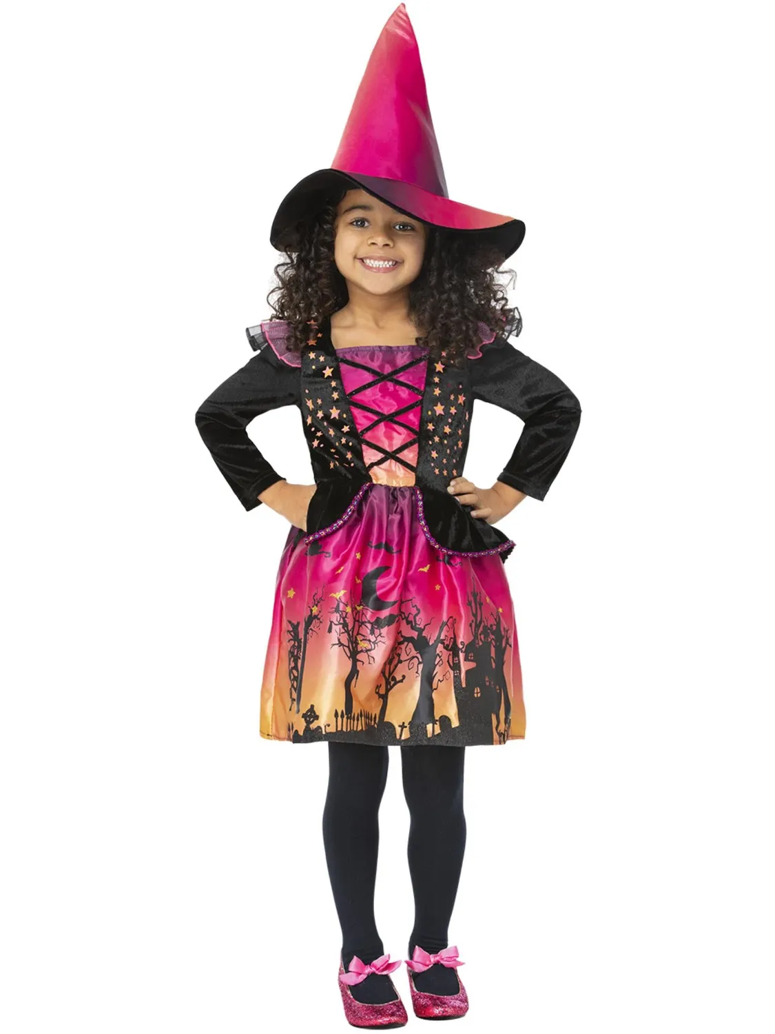 Smiffys Sunset Witch costume strega bimba 1-2 anni
