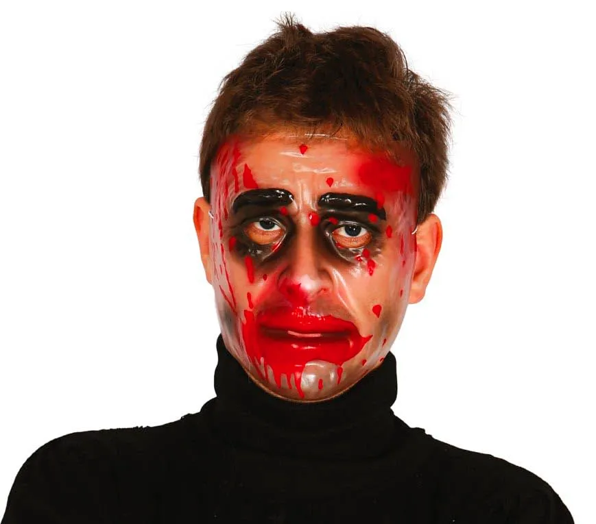 Fiestas Guirca Sangue maschera uomo trasparente horror