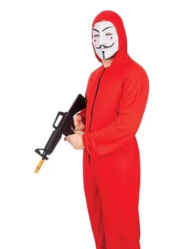 P'tit Clown Costume Rapinatore Rosso XXL Adulto Carnevale