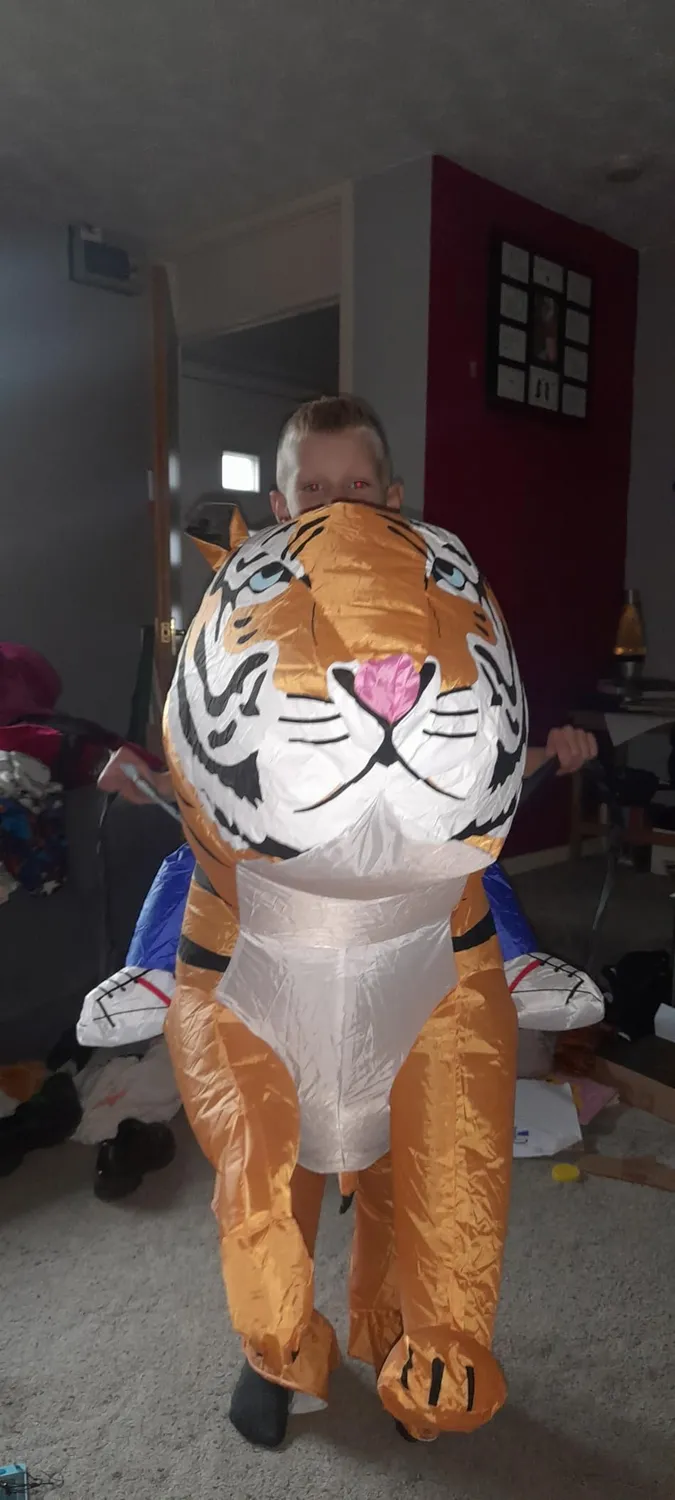 Bodysocks Tigre Costume Gonfiabile Bambini con Ventola