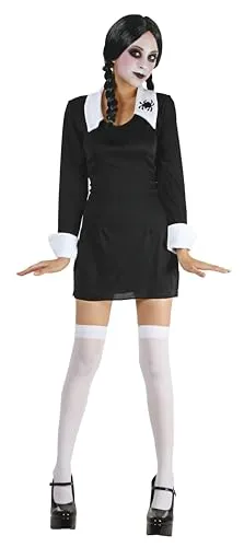 P'tit Clown costume scolara Mercoledì adulto S/M nero