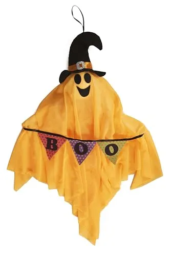 P'tit Clown re22988 fantasma Halloween 60 cm arancione da appendere