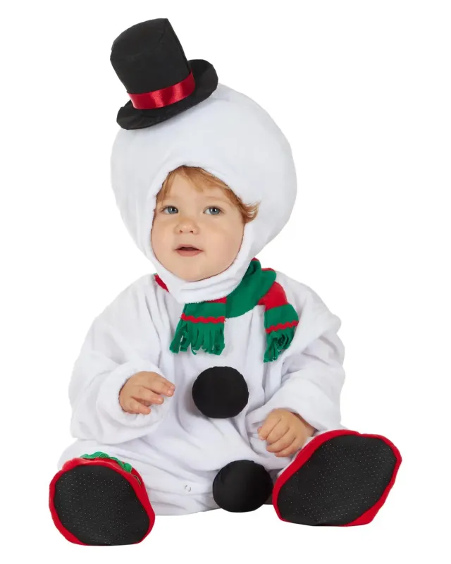 Funidelia Pupazzo di Neve costume neonato 6-12 mesi bianco