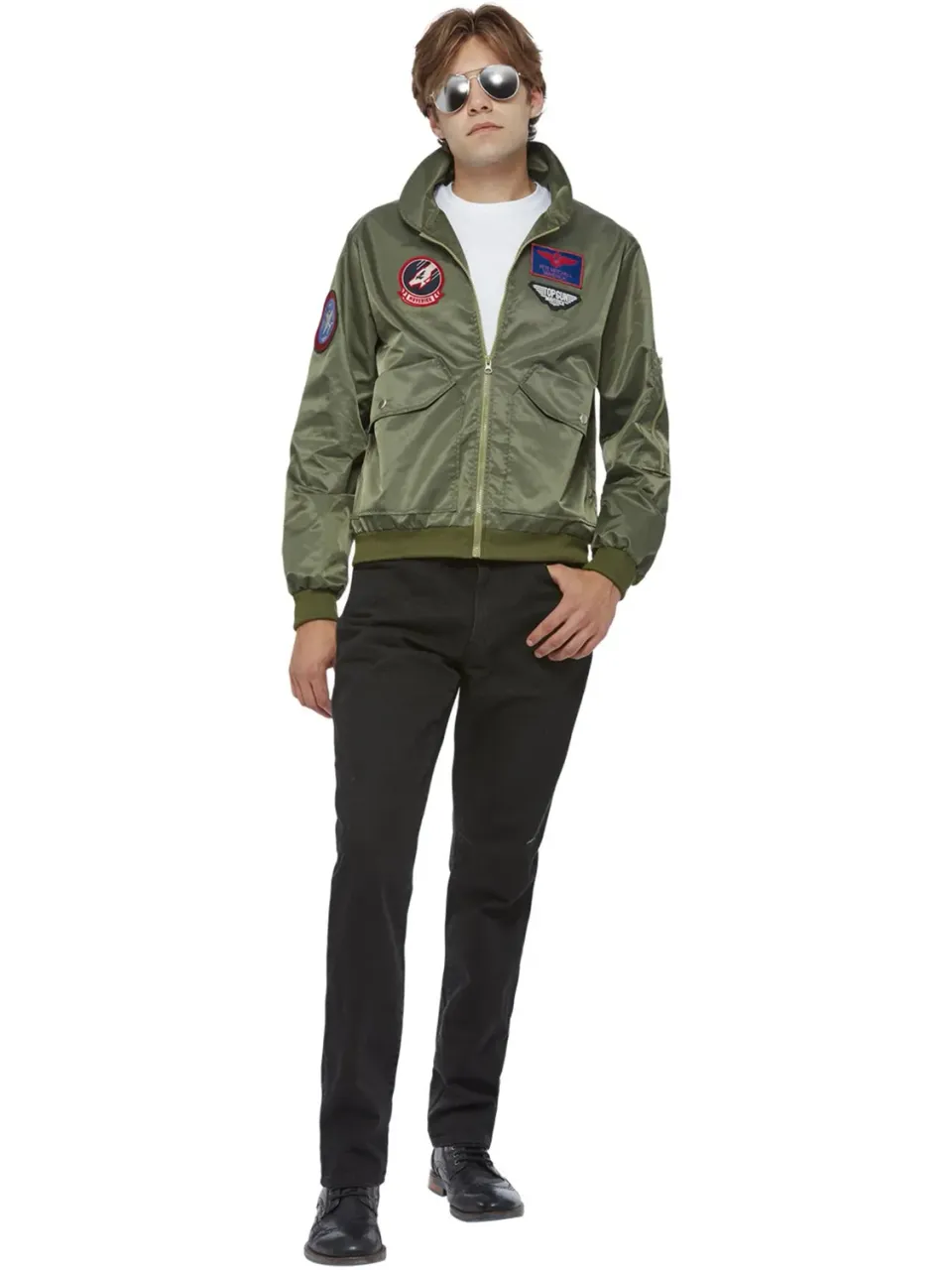 Smiffys Top Gun Maverick Bomber Jacket giacca verde L