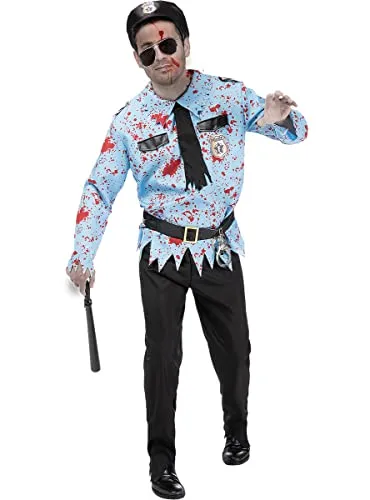Funidelia poliziotto zombie costume uomo azzurro