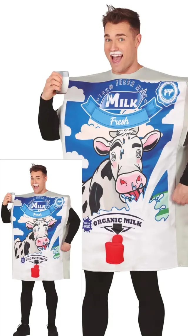 Guirca Costume Cartone Latte Uomo L Divertente