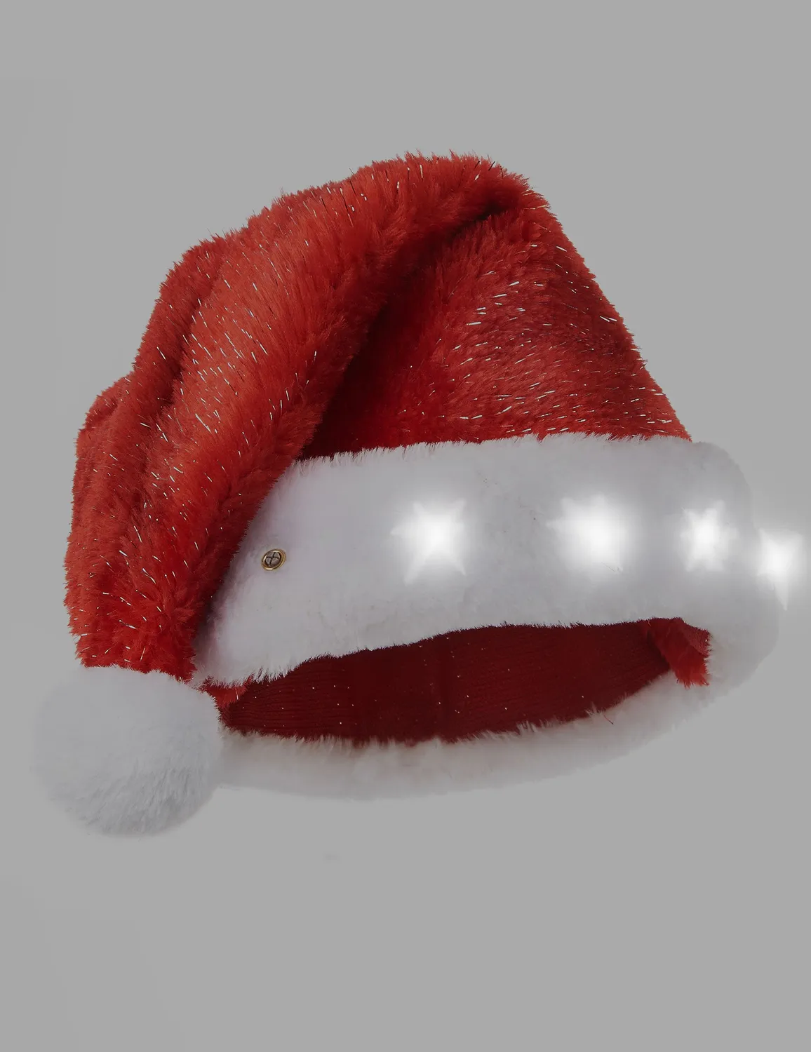 P'tit Clown Cappello Babbo Natale Adulto Luminoso con Stelline