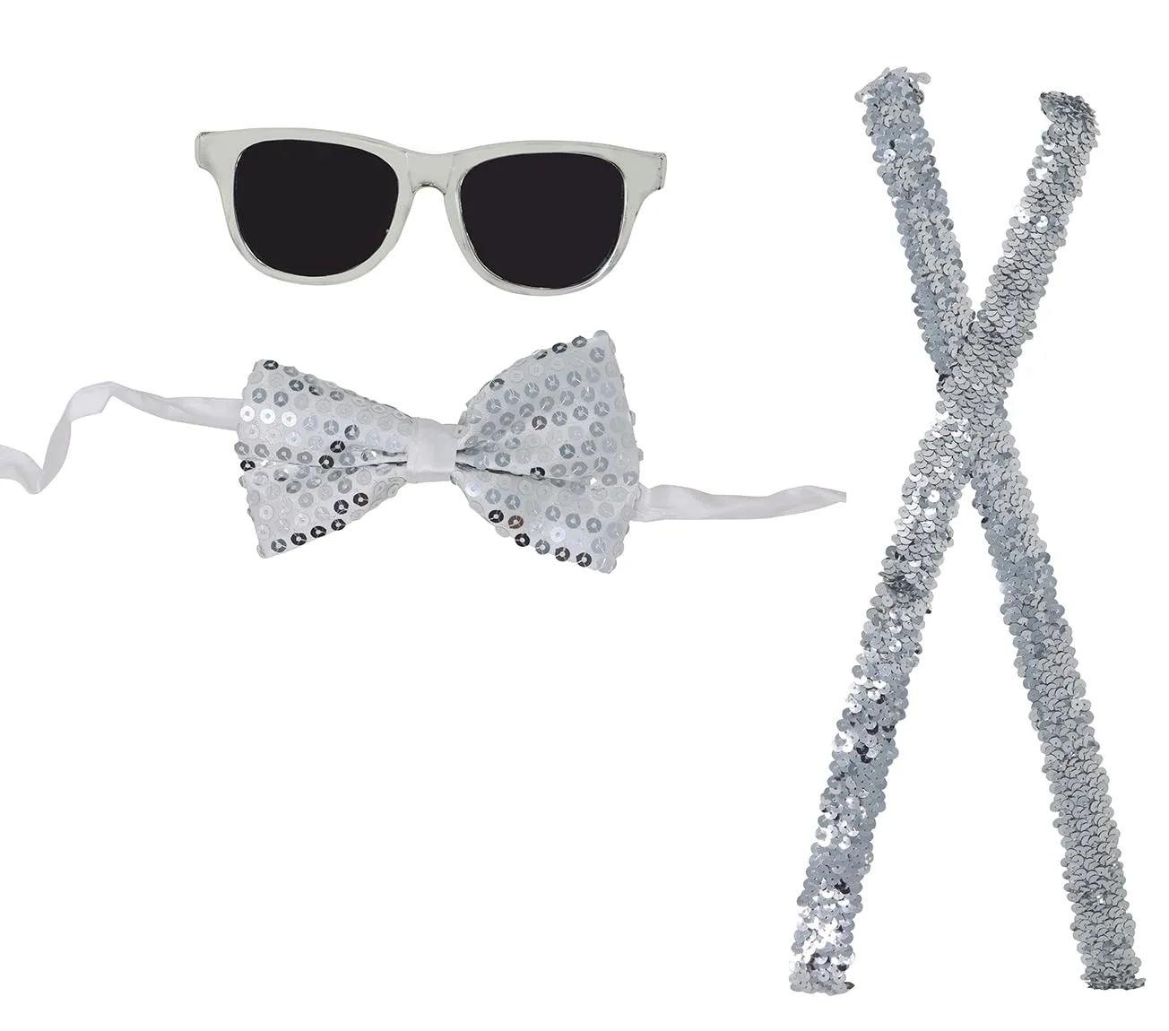 Fiestas Guirca Set Paillettes Argento accessori argento brillanti