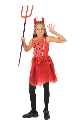 P'tit Clown Diablesse Costume Bambina Rosso Diavoletta
