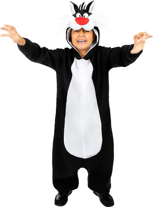 Funidelia Looney Tunes Silvestre costume bambino 3-4 anni nero
