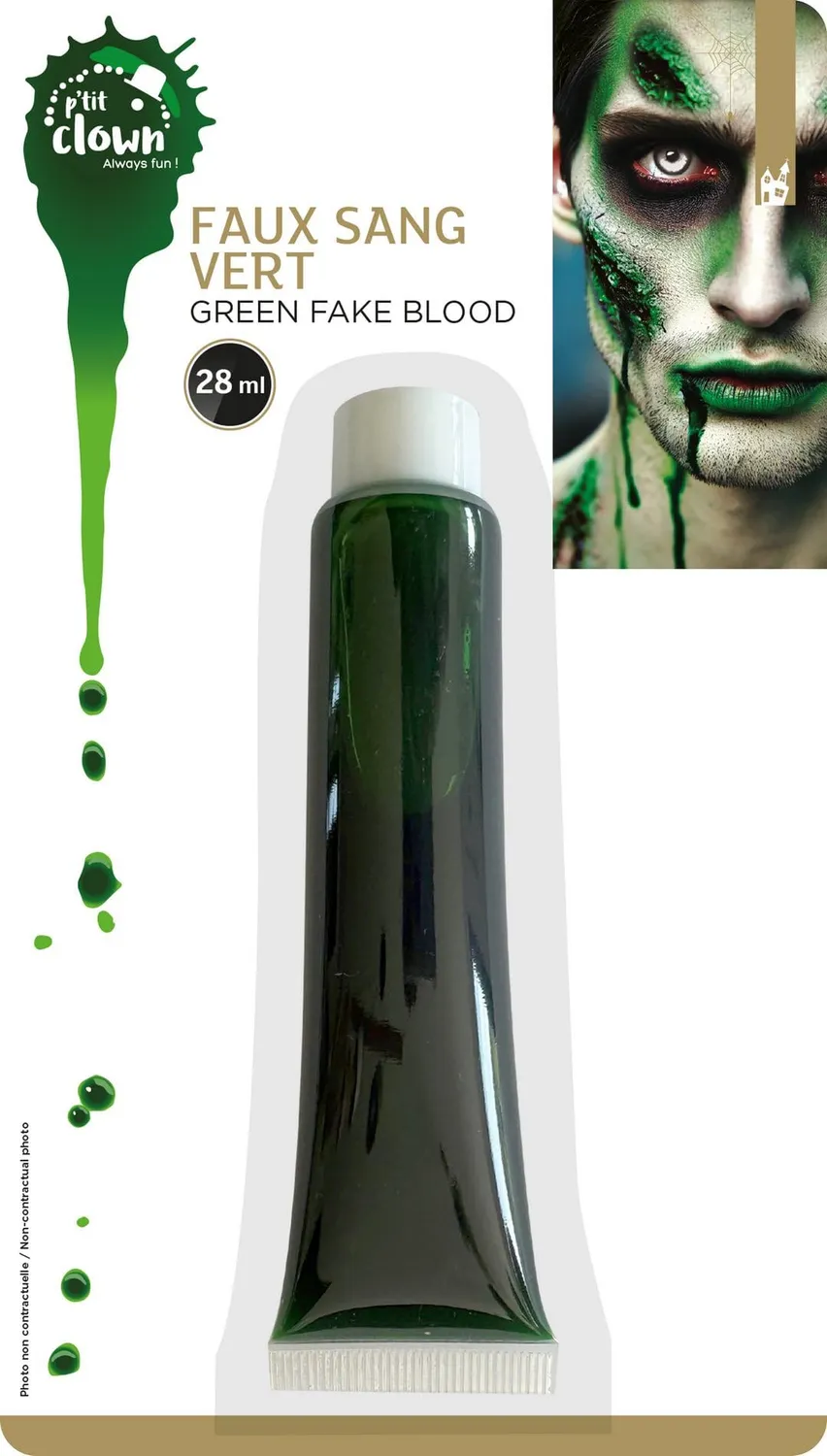 P'tit Clown 24091 sangue finto verde 28 ml teatrale