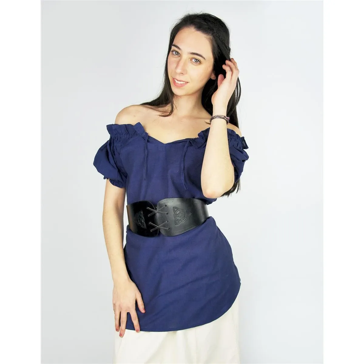 La Bottega di Merlino Verena camicia maniche corte naturale