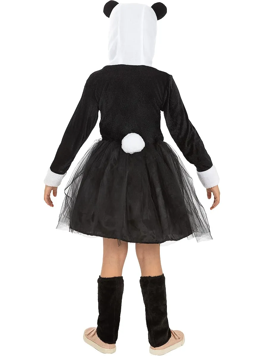 Funidelia costume panda bambina 7-9 anni nero animali