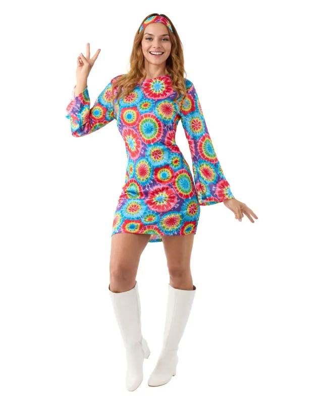 Funidelia Hippie anni 60 costume donna XXL fantasia
