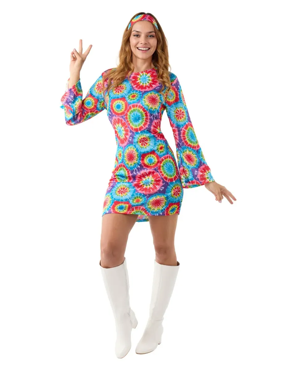 Funidelia Hippie anni 60 costume donna XXL fantasia