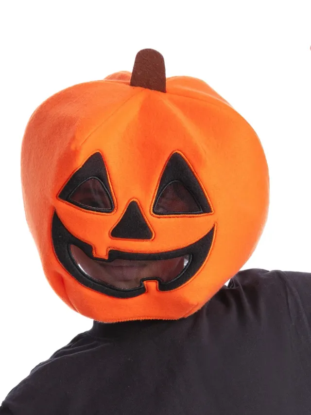 Smiffys Pumpkin Mascot maschera zucca bambino arancione