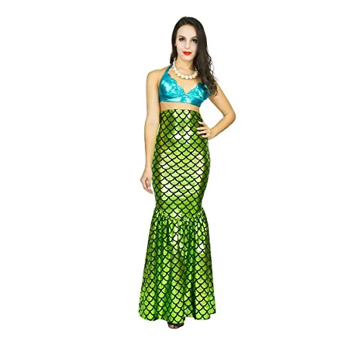 Sea Hare Sirena Costume Donna Gonna Squame Top